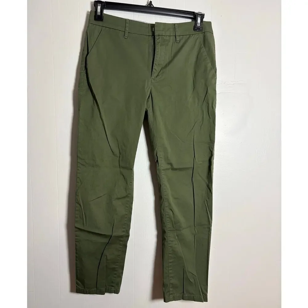 J.Crew Green Mid-Rise Preppy Casual Chino Pants Size 27 4/6